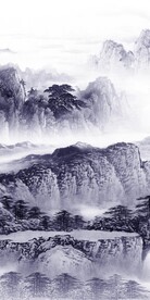 人气 高雅山水玄关 TIF分层