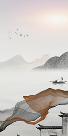 极简 爆款山水玄关 TiF分层