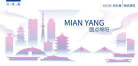 绵阳城市建筑风景