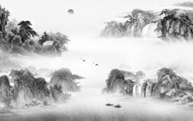 意境 新品灰色山水 TiF分层