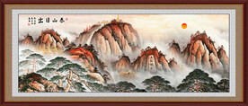 五岳独尊泰山山水画