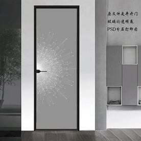 清分层透明底平开门打印图 