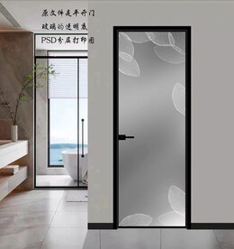 高清分层透明底平开门打印图