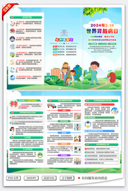 肾脏病日三折页
