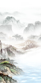 新款 山水中式玄关 TIF分层