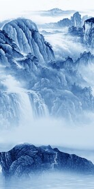 人气 高端山水玄关 TIF分层