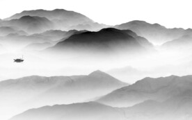 简约 灰色清晰山水 TiF分层