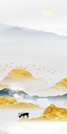 奢雅 清晰山水玄关 TIf分层