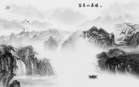 新品 灰色素雅山水 TiF分层