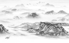 高档 灰色素雅山水 TiF分层