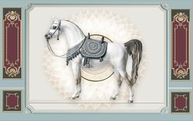 大理石马到成功装饰壁画