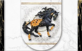 大理石马到成功装饰壁画