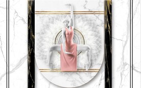 大理石美少女装饰壁画