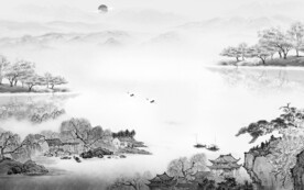 最新 轻奢灰色山水 TiF分层