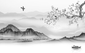 人气 轻奢灰色山水 TiF分层