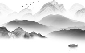 大气 轻奢灰色山水 TiF分层