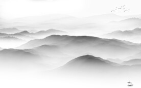 中式 灰色意境山水 TiF分层