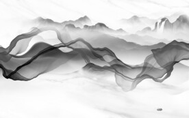 现代 灰色意境山水 TiF分层