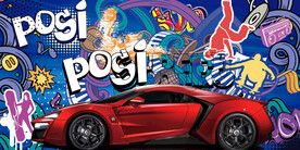 涂鸦汽车背景墙