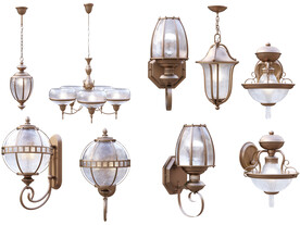 复古吊灯及壁灯组合