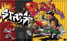 欧美风街头涂鸦餐饮酒吧背景墙