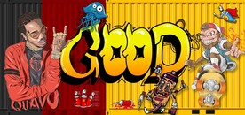 欧美风街头涂鸦餐饮酒吧背景墙