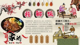 猪脚饭背景墙