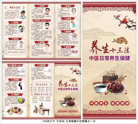中医养生健康教育三折页