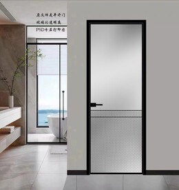 高清分层透明底平开门打印图