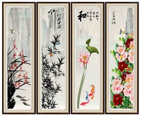 四条屏春夏秋冬