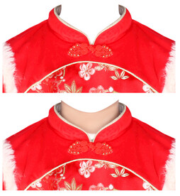 中国风格女孩证件照衣服素材