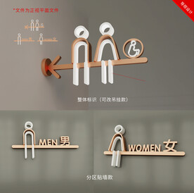 商场卫生间导视