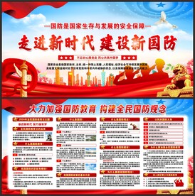 国防教育展板