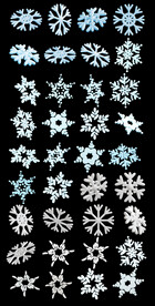 单层免抠透明白色蓝色3d雪花