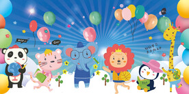 卡通儿童房背景墙