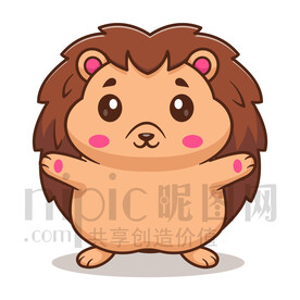 可爱卡通小动物小刺猬