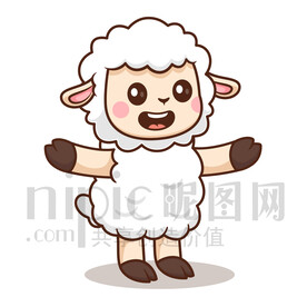 可爱卡通小绵羊