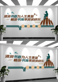 书香文化阅读室文化墙