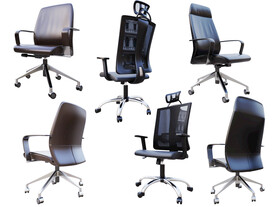 现代办公室办公椅班椅组合