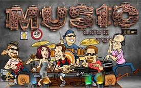 酒吧KTV背景墙壁画