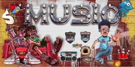 酒吧KTV背景墙壁画