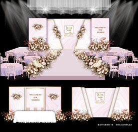 粉色婚礼效果图