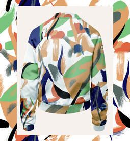 彩色扎染几何手绘高清分层印花