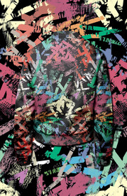 扎染乱花手绘高清分层印花