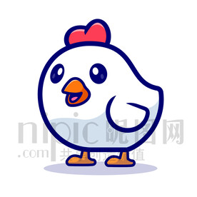 可爱卡通小鸡
