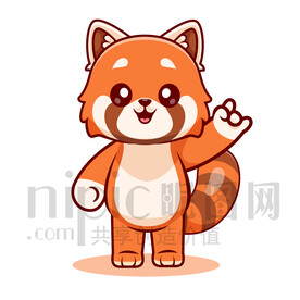 可爱卡通小浣熊