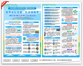 世界水日中国水周宣传单