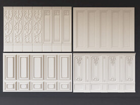 墙面造型护墙板组合