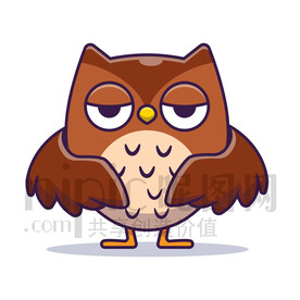 可爱卡通猫头鹰