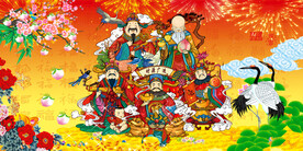 老人过寿背景墙